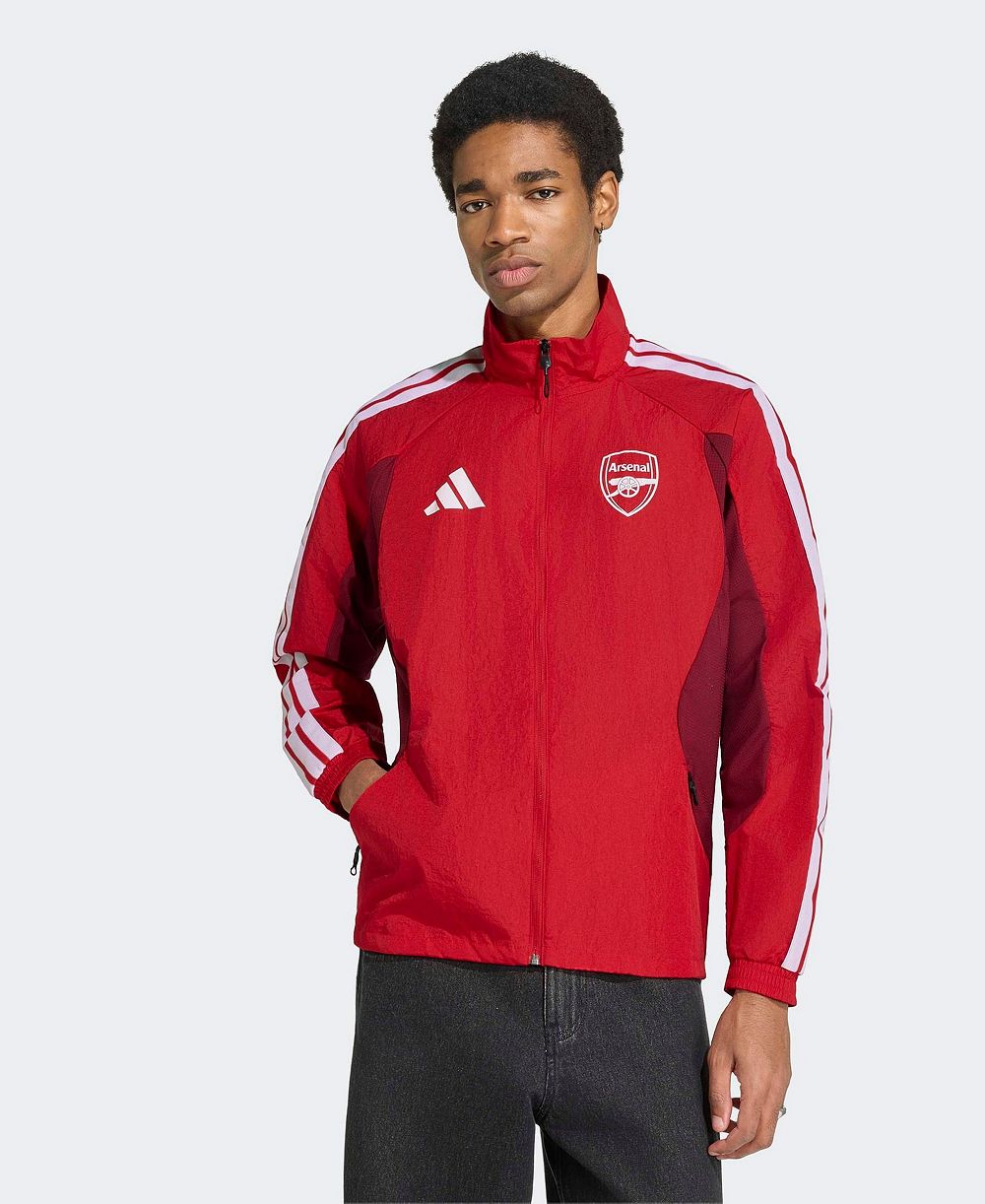 adidas мужская куртка с полной молнией и воротником-стойкой для фанатов Arsenal FC