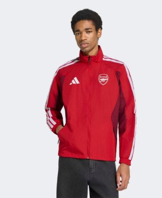 adidas Men's Arsenal FC Full-Zip Anthem Mock Neck Jacket