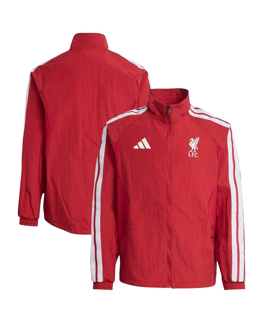 adidas куртка на молнии с воротником-стойкой для мальчиков и девочек Liverpool Anthem