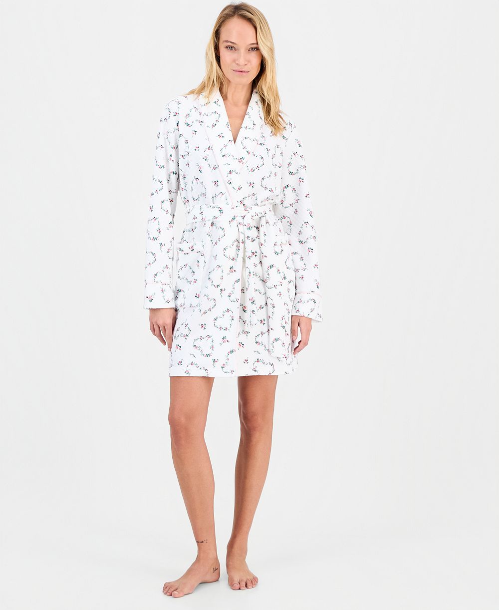 Charter Club Women's Solid Quilted Belted Robe, Macy's Exclusive