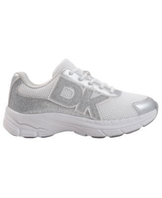 DKNY Мальчики и девочки блестящие низкие кроссовки Nur Tristan на шнуровке