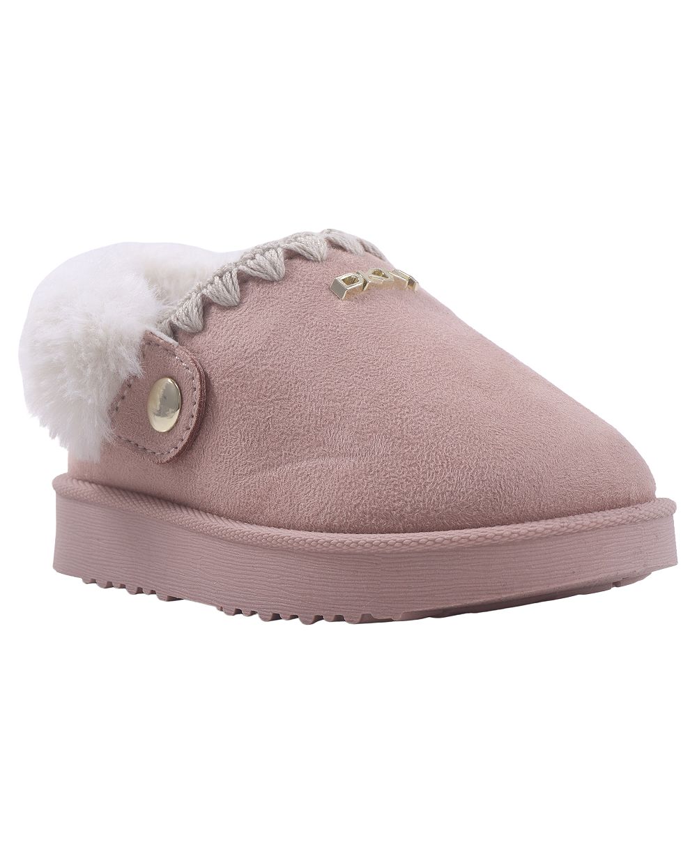 туфли на плоской подошве dla toddlers girls' nevi furstiches faux-fur collar