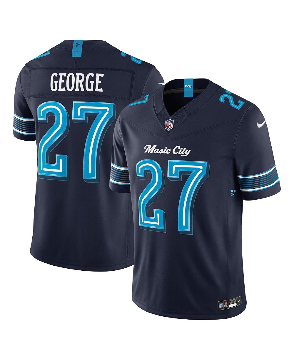 Nike мужская ограниченная версия джерси Eddie George College Navy Tennessee Titans 2026 Rivalries Collection Vapor F.U.S.E с вышивкой