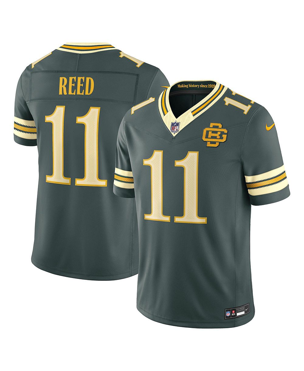 Nike Мужская ограниченная вышитая джерси Jayden Reed Green Bay Packers 2026 Rivalries Collection Vapor F.U.S.E