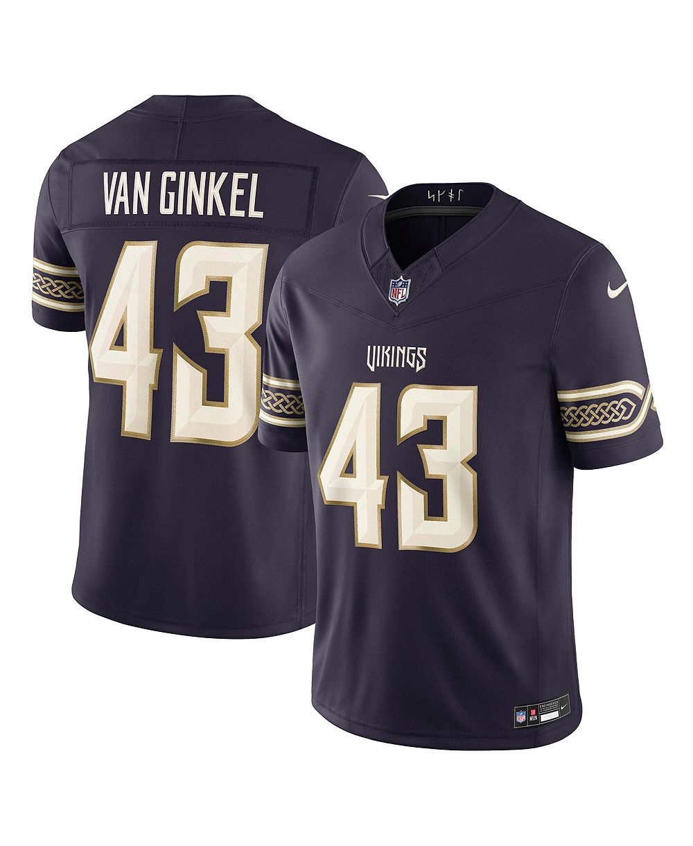 Мужская ограниченная серия джерси Nike Andrew Van Ginkel Purple Minnesota Vikings 2026 Rivalries Collection Vapor F.U.S.E Stitched Limited