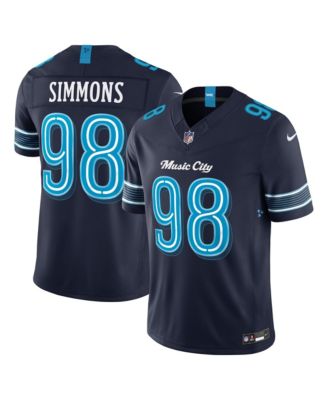 Nike мужская ограниченная игровая джерси Tennessee Titans 2026 Rivalries Collection, Jeffery Simmons, College Navy, Vapor F.U.S.E