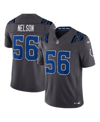 Мужская ограниченная игровая джерси Nike Quenton Nelson Anthracite Indianapolis Colts 2026 Rivalries Collection Vapor F.U.S.E Stitched