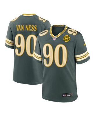Мужская игровая джерси Nike Lukas Van Ness Green Bay Packers 2026 Rivalries Collection