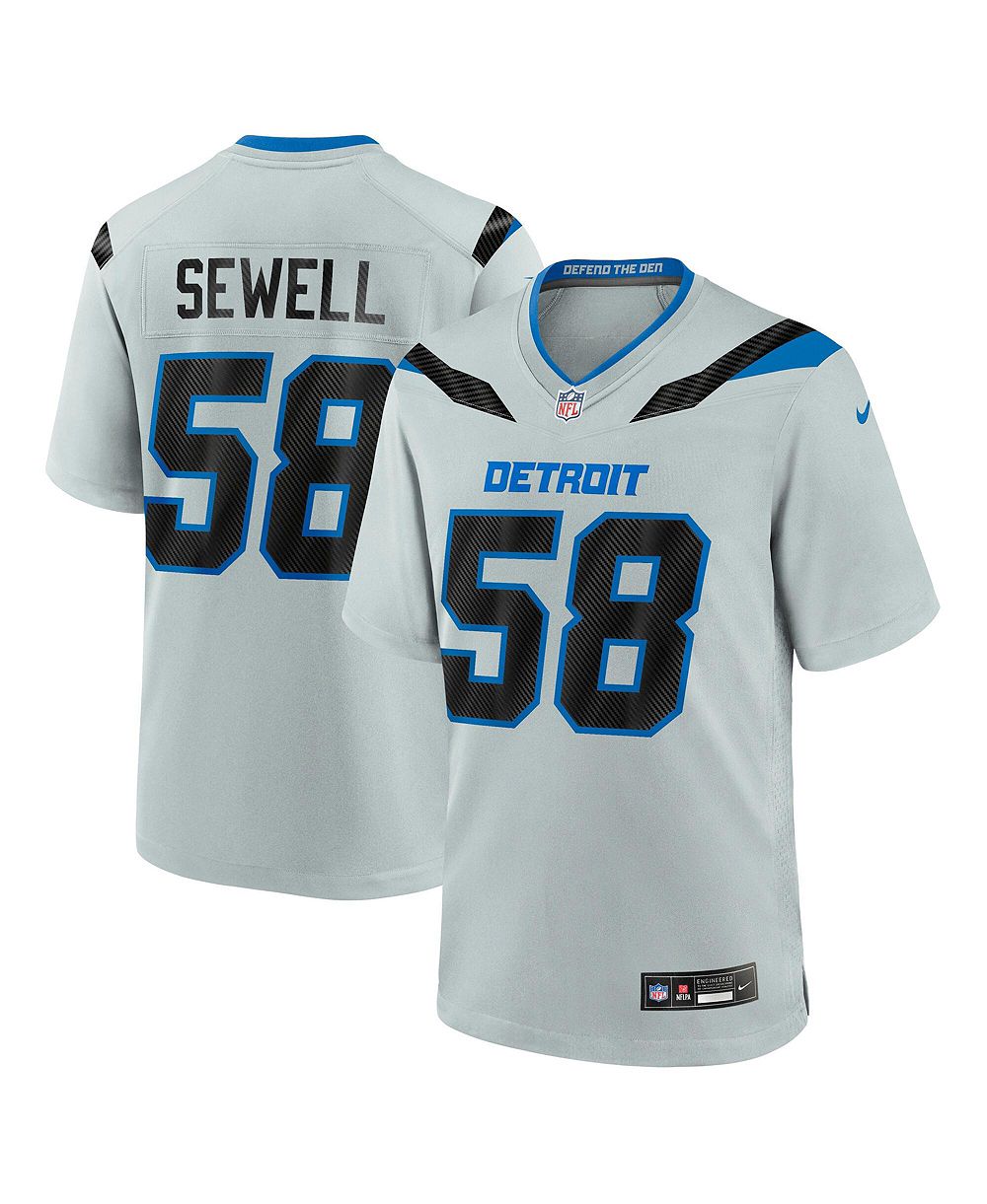 Nike мужская игровая джерси Detroit Lions 2026 Rivalries Collection, Penei Sewell, Silver