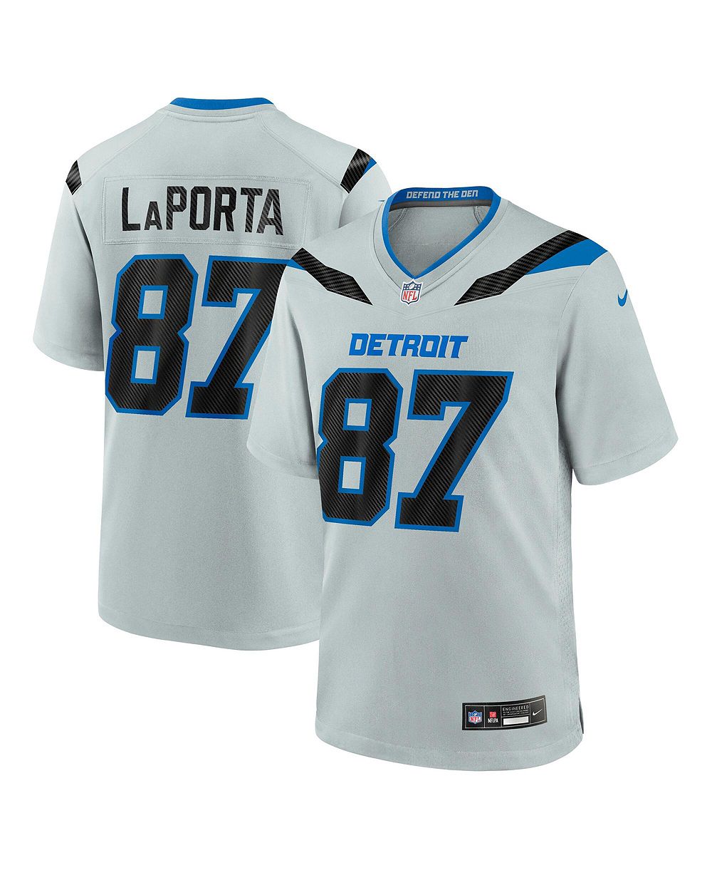 Мужская игровая джерси Nike Sam Laporta Silver Detroit Lions 2026 Rivalries Collection
