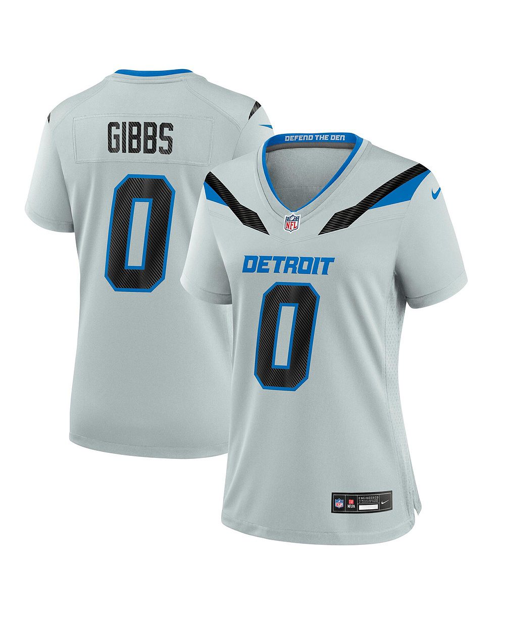 Женская игровая джерси Nike Jahmyr Gibbs Silver Detroit Lions 2026 Rivalries Collection
