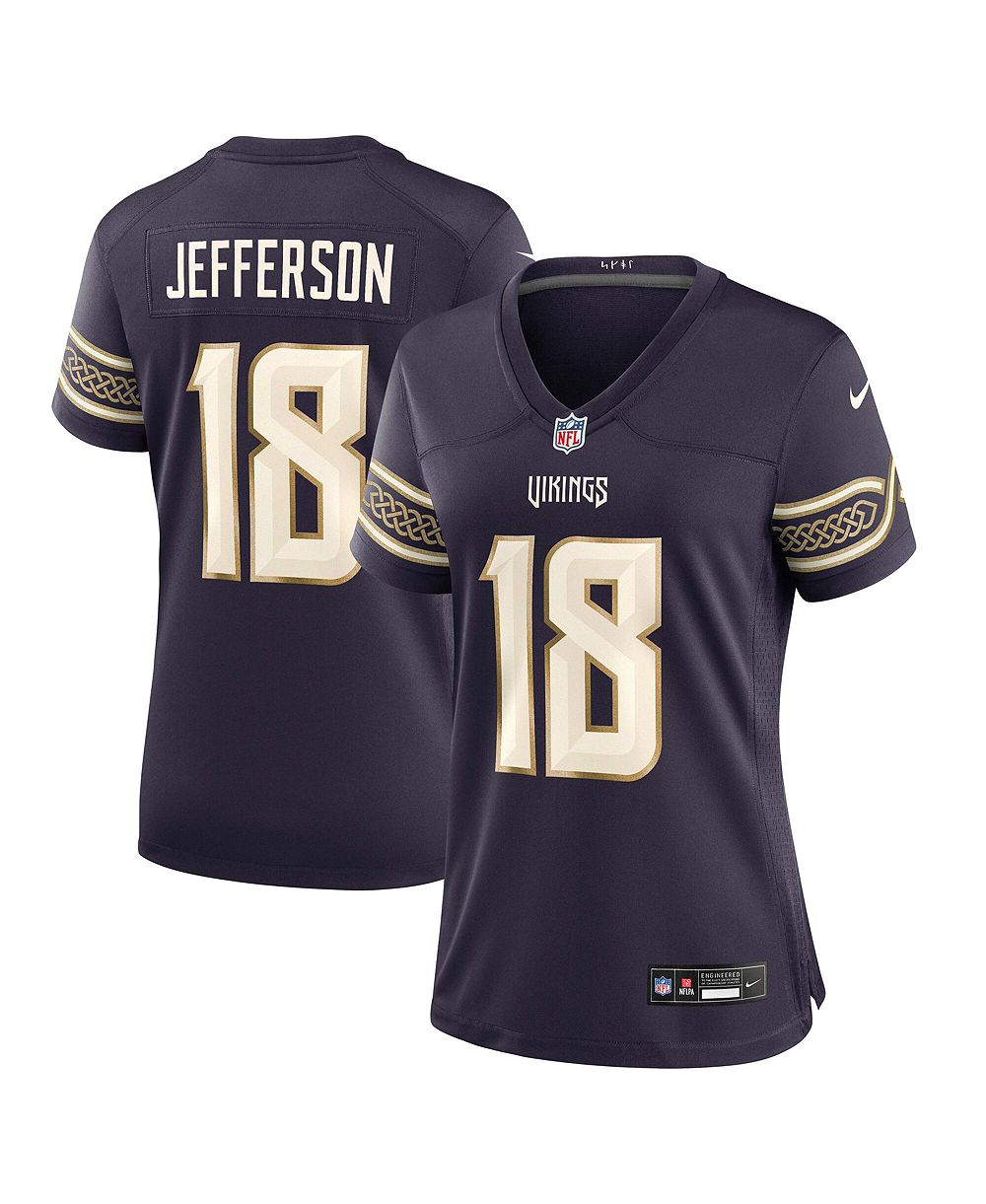 Женская игровая джерси Nike Justin Jefferson Purple Minnesota Vikings 2026 Rivalries Collection