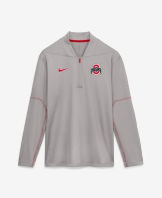 Мужской пуловер Nike Gray Ohio State Buckeyes 2026 Sideline Midweight Half-Zip Dri-FIT