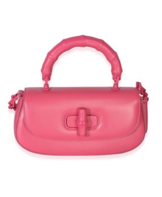 Pre-Owned Gucci средняя сумка Bamboo Diva из розовой телячьей кожи