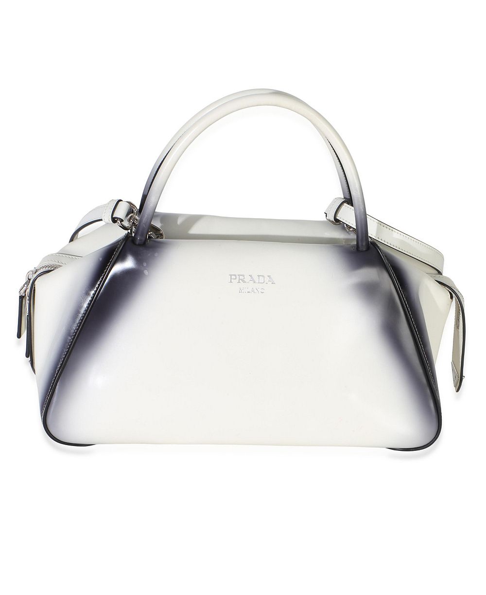 Pre-Owned Prada White Sfumato Spazzolato Medium Supernova Bag