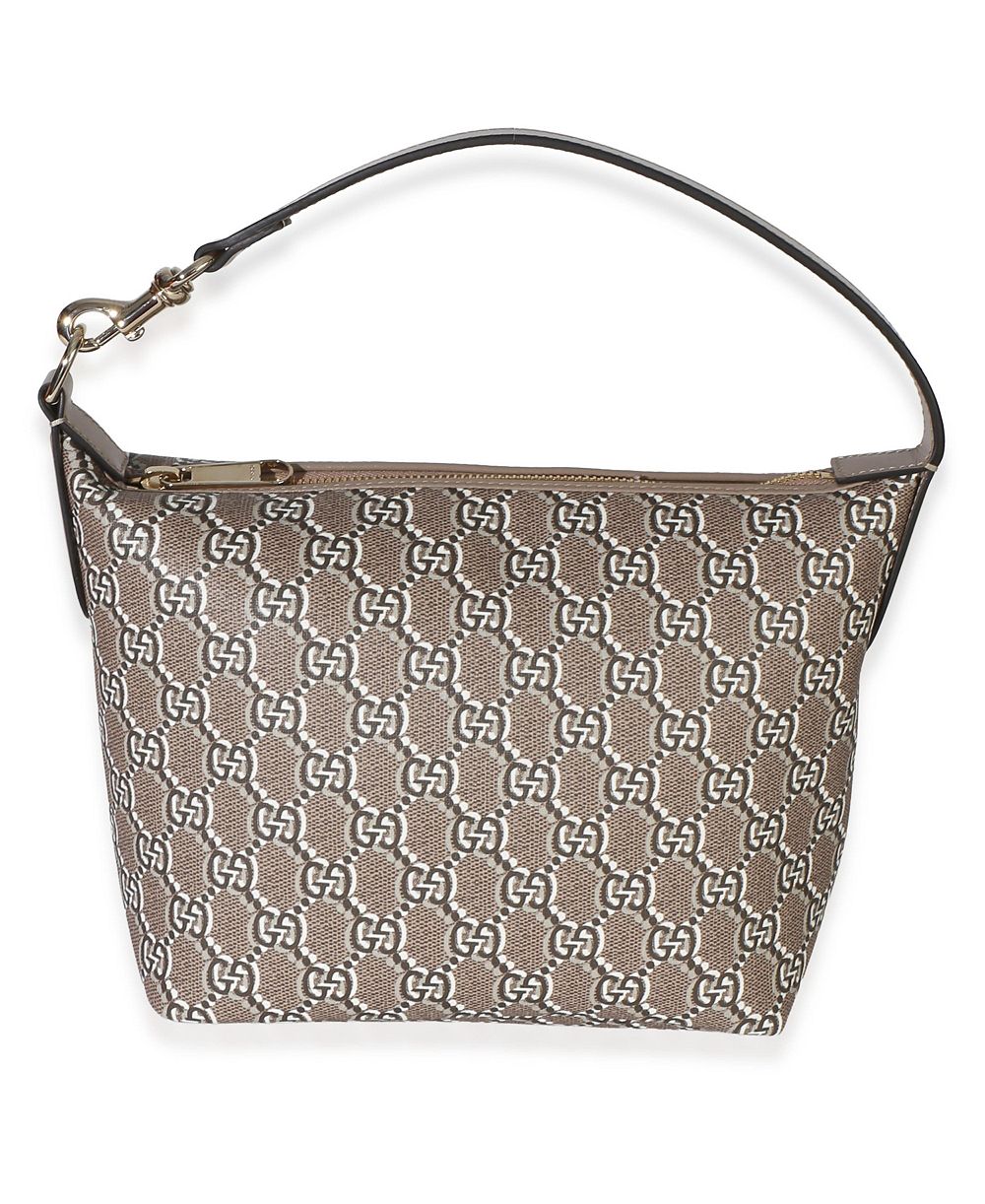 Сумка-хобо Gucci Super Mini Ophidia из канваса с монограммой GG Shadow, цвет тауп