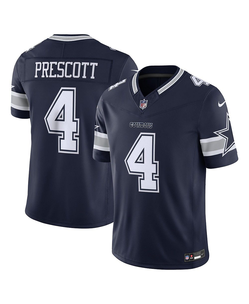 Мужская ограниченная серия футболок Nike Dak Prescott Navy Dallas Cowboys Team Vapor F.U.S.E. Stitched