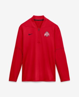 Men's Nike Scarlet Ohio State Buckeyes 2026 Sideline Midweight Half-Zip Dri-FIT Pullover