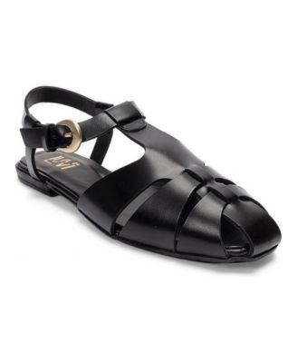 Forever and Always Shoes Women's Jandor Leather Ankle Strap Flat Sandal