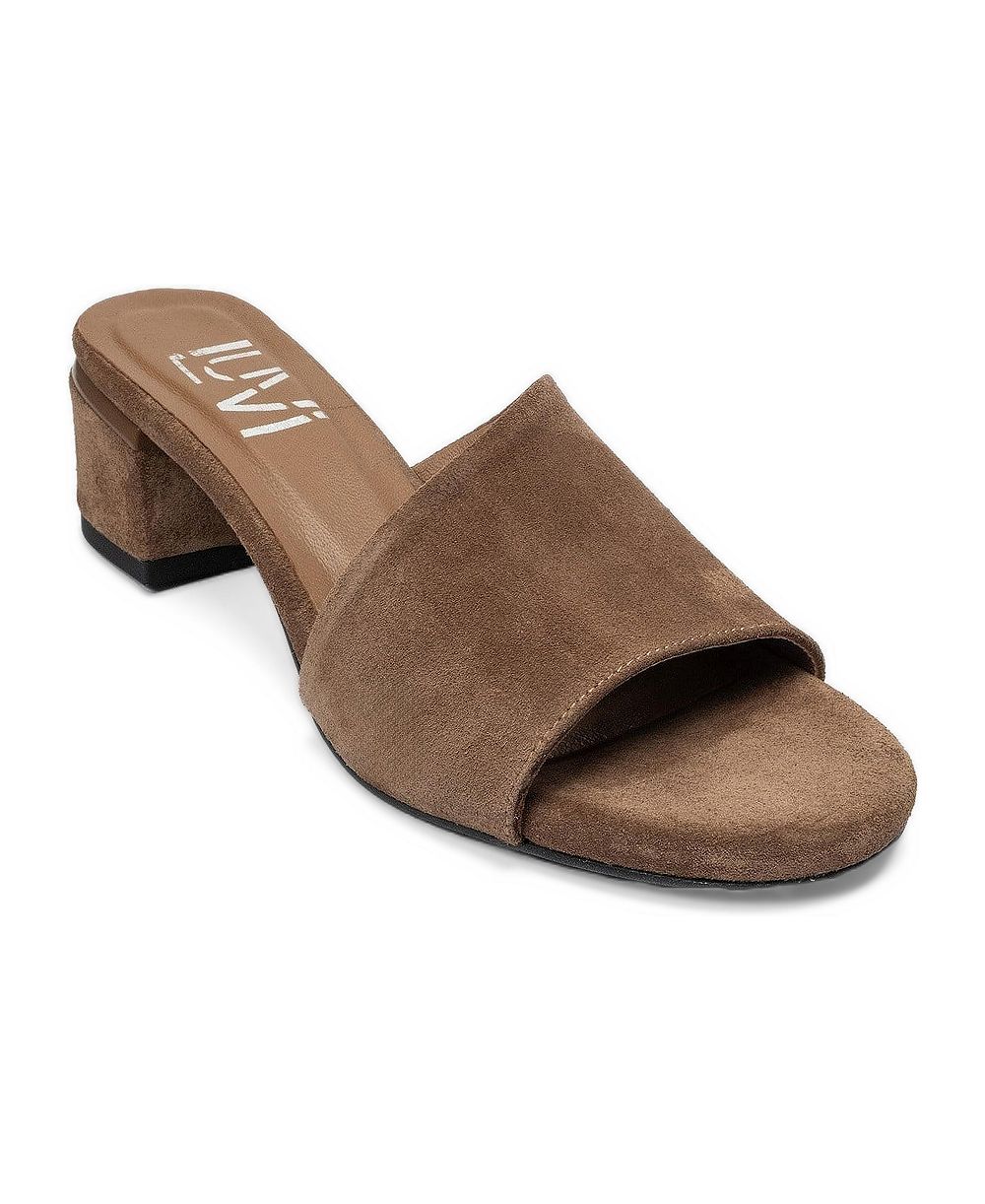 Forever and Always Shoes Women's Delavie Leather Block Heel Sandal