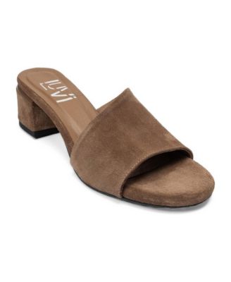 Forever and Always Shoes Women's Delavie Leather Block Heel Sandal