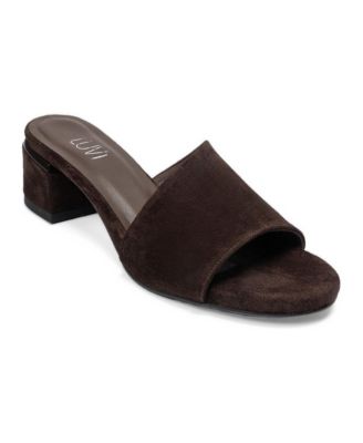 Brown suede