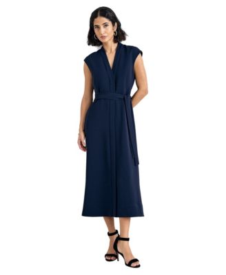 Phase Eight Women's Julie A-Line Belted V-Neck Midi Dress