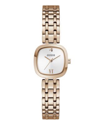 GUESS Women's Quartz Rose Gold-Tone Stainless Steel Watch 25mm