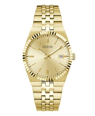 GUESS Men's Quartz Gold-Tone Stainless Steel Watch 39mm