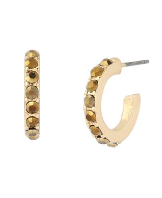 Kurt Geiger London Faux-Stone Signature Huggie Earrings