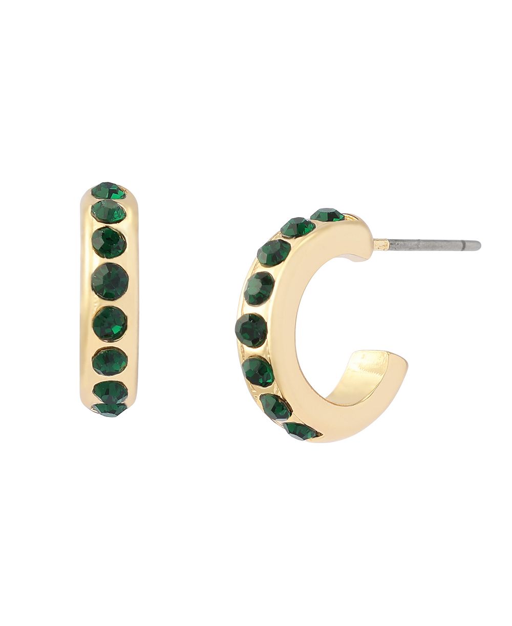 Серьги-кольцы Kurt Geiger London Signature Huggie с искусственным камнем
