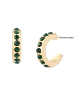 Kurt Geiger London Faux-Stone Signature Huggie Earrings