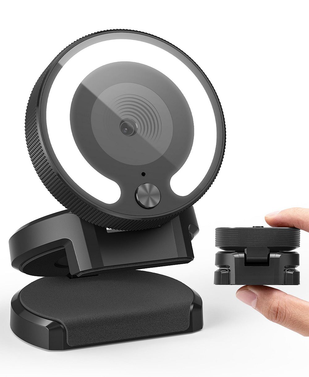 SUGIFT 4K Ultra-HD Autofocus Ring Light Webcam for PC/Mac