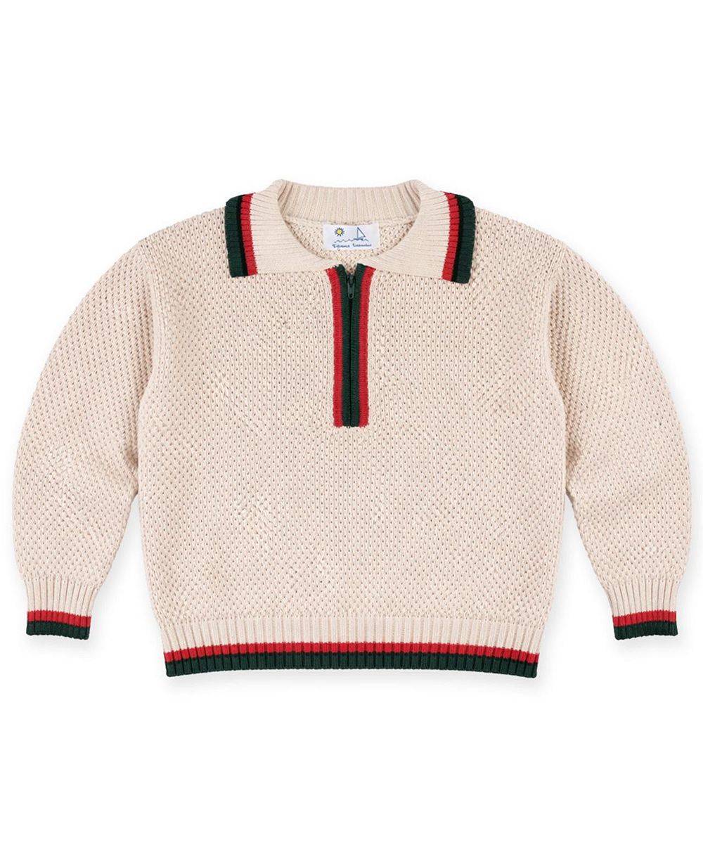 Florence Eiseman Toddler Boys' 2T-5T Polo Half-Zip Long-Sleeve Sweater
