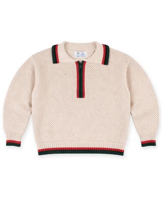 Florence Eiseman Toddler Boys' 2T-5T Polo Half-Zip Long-Sleeve Sweater