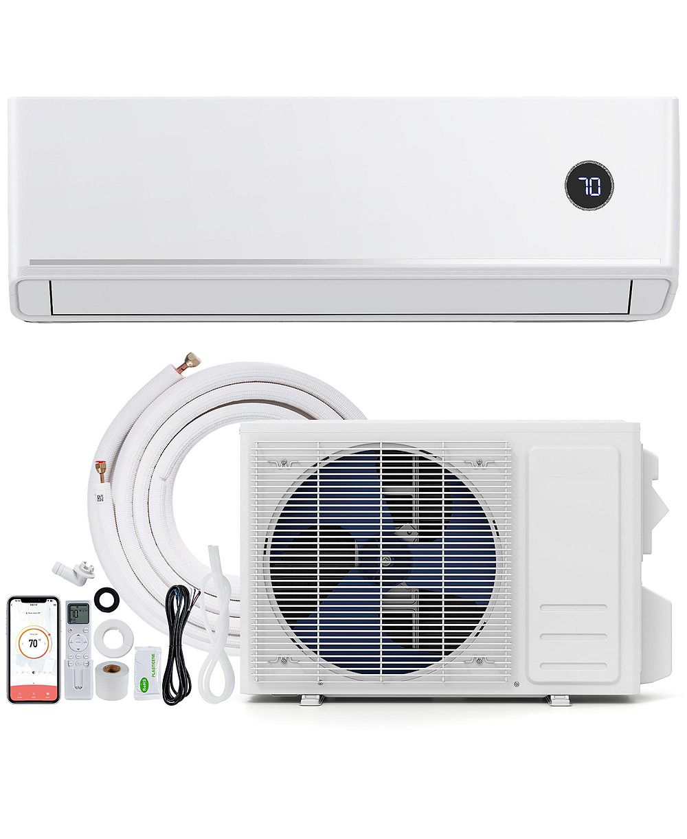 Gymax 12000 BTU мини-сплит кондиционер и обогреватель 115V 18.1 SEER2 с Wi-Fi