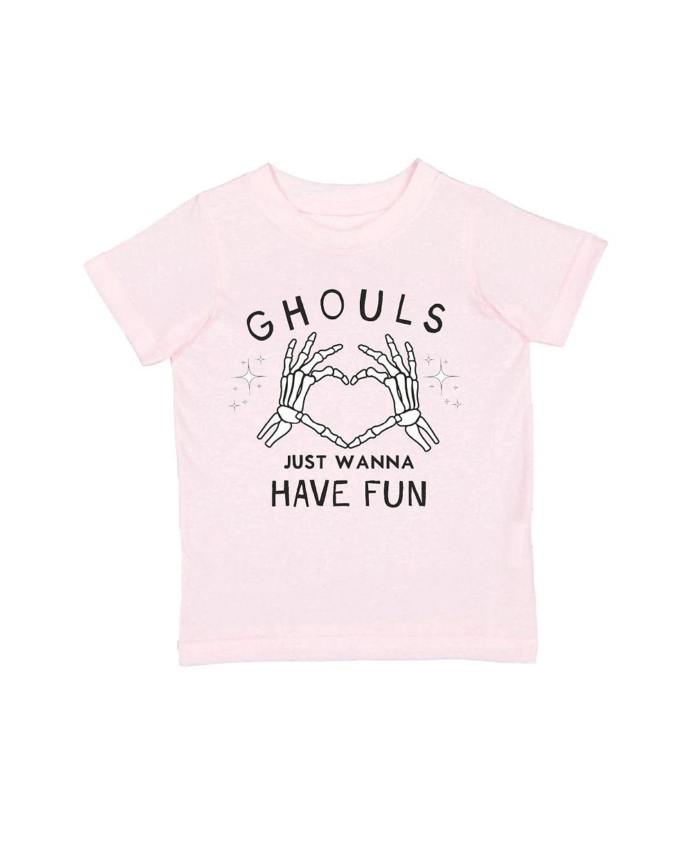 Sweet Wink Детская футболка с коротким рукавом Ghouls Just Wanna Have Fun для Хэллоуина, размер 2T-4T