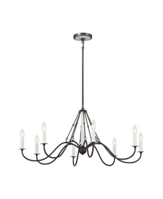 Люстра Kichler Freesia, ширина 38", из кованого железа цвета антрацит, 8-световая