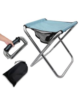 AOFAR Portable Folding Camping Stool Aluminum Seat Carry Bag