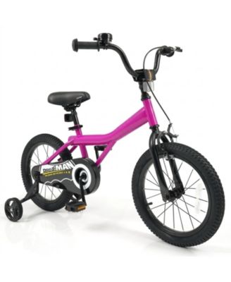 SUGIFT 16 Inch Brave Hero Kids Bike with Removable Training Wheels, Coaster Brake & Chain Guard, 110 lbs Capacity, Ages 4-7