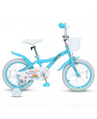 SUGIFT 16 in Girls Bike with Training Wheels and Basket, Ages 4-7