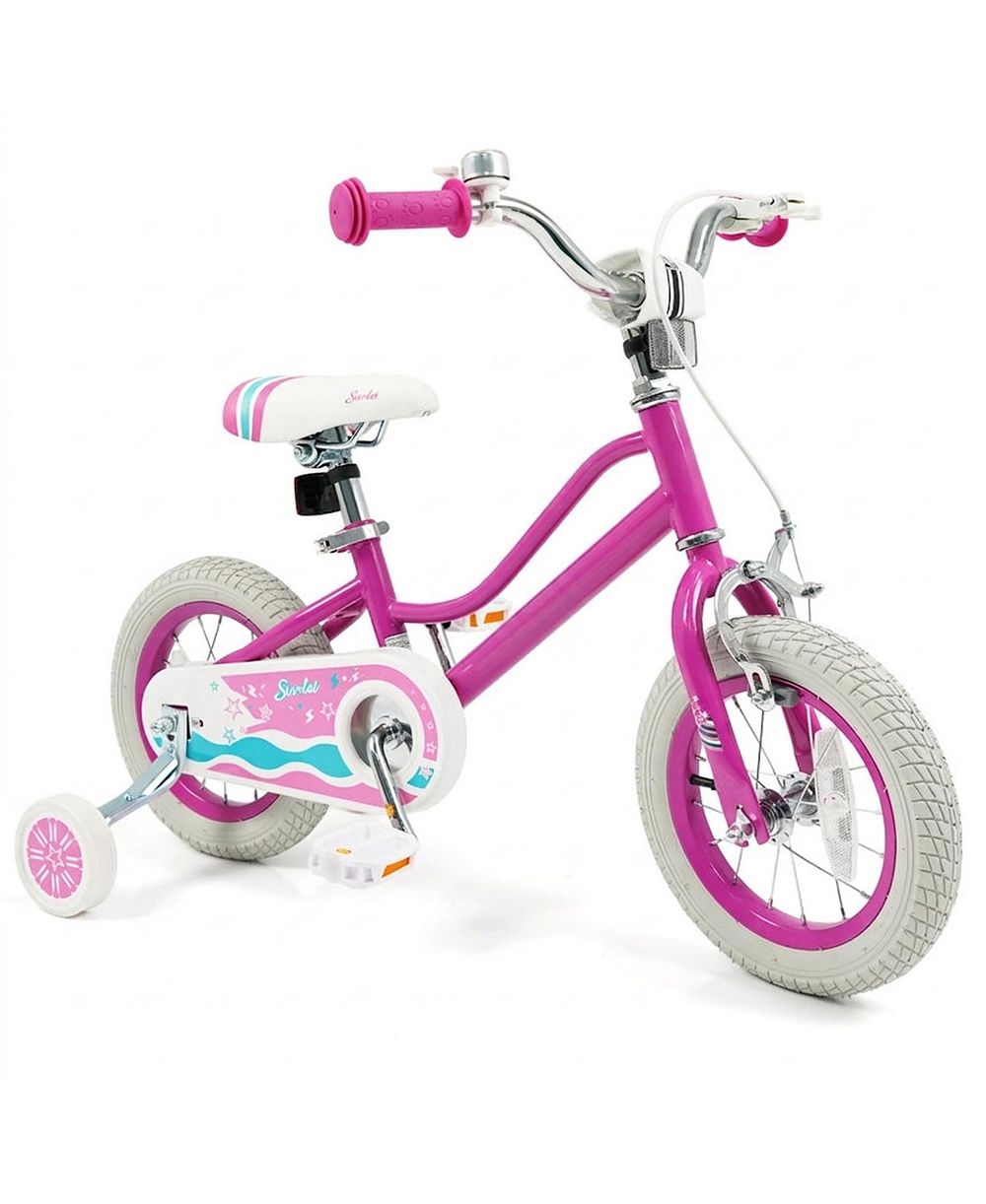 SUGIFT Starlight Wave 12 Inches with Removable Training Wheels and Dual Brake System Kids Bike, 110 lb. Capacity, Ages 3-4
