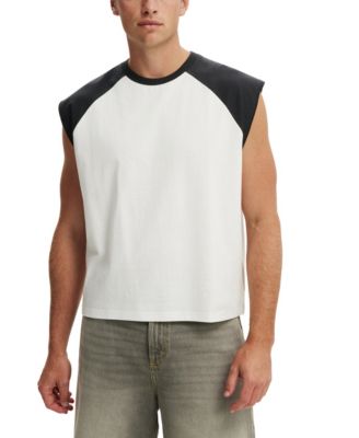 COTTON ON Men's Cropped Fit Muscle Crew Neck Tank