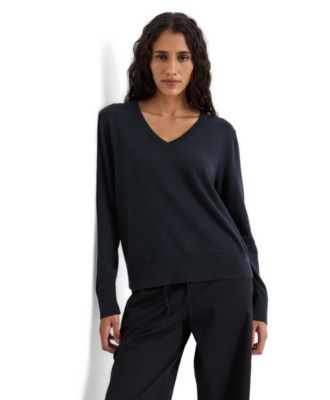 Pact Women's Essential Long-Sleeve V-Neck Sweater