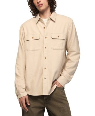 Lucky Brand Men's Cloud Soft Humboldt Flannel Long-Sleeve Spread Collar Shirt