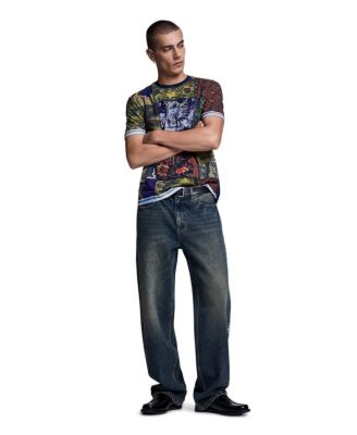 Мужские джинсы Desigual с вышивкой, прямой крой