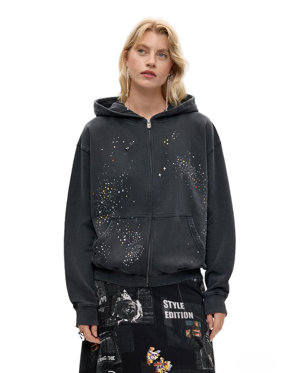 Desigual Women's sparkly zip-up sweatshirt