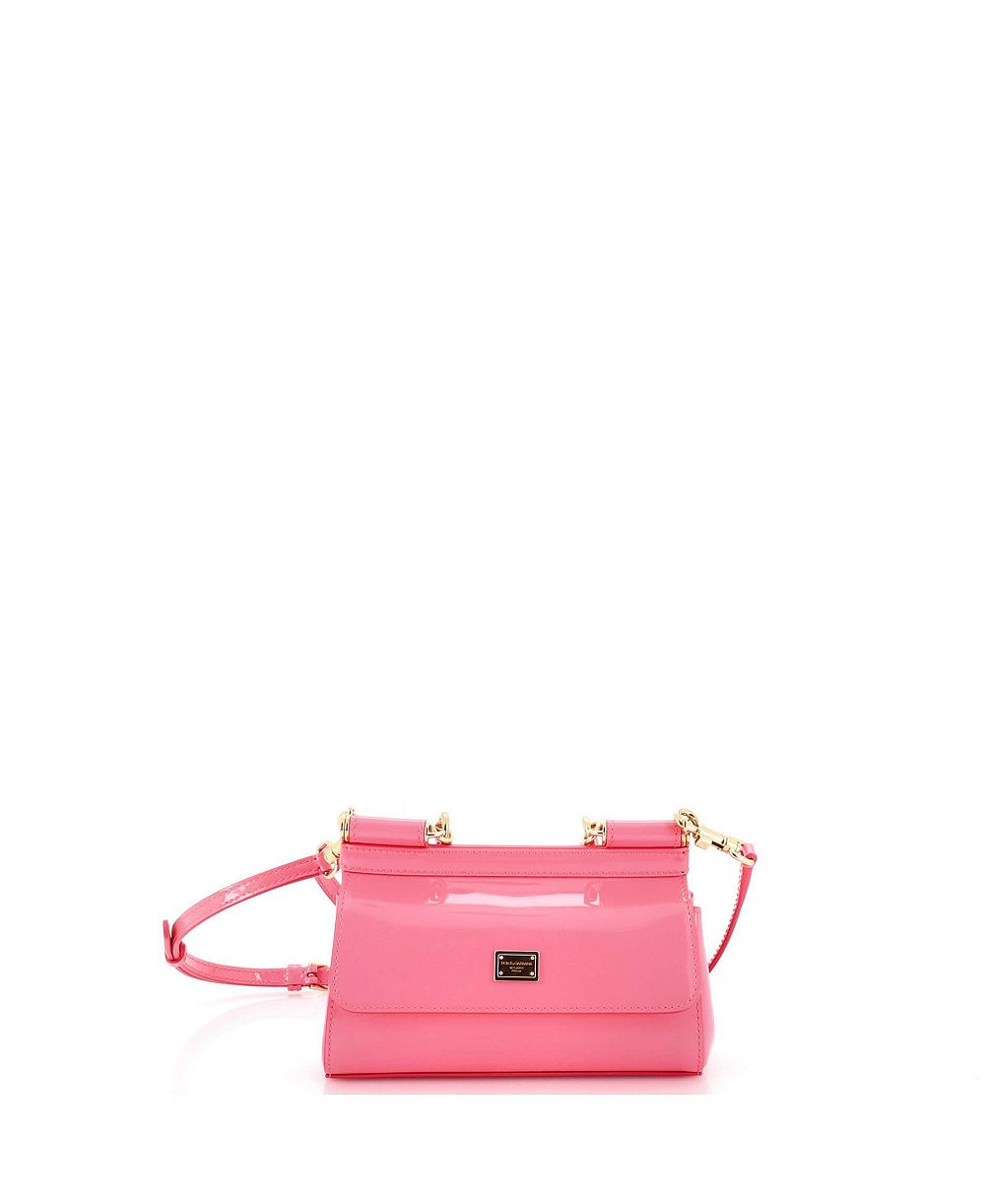 Pre-Owned Dolce and Gabbana Маленькая сумка East West Miss Sicily из лакированной кожи