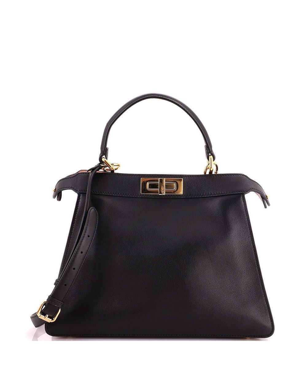 Б/у сумка Fendi Medium Peekaboo ISeeU из кожи