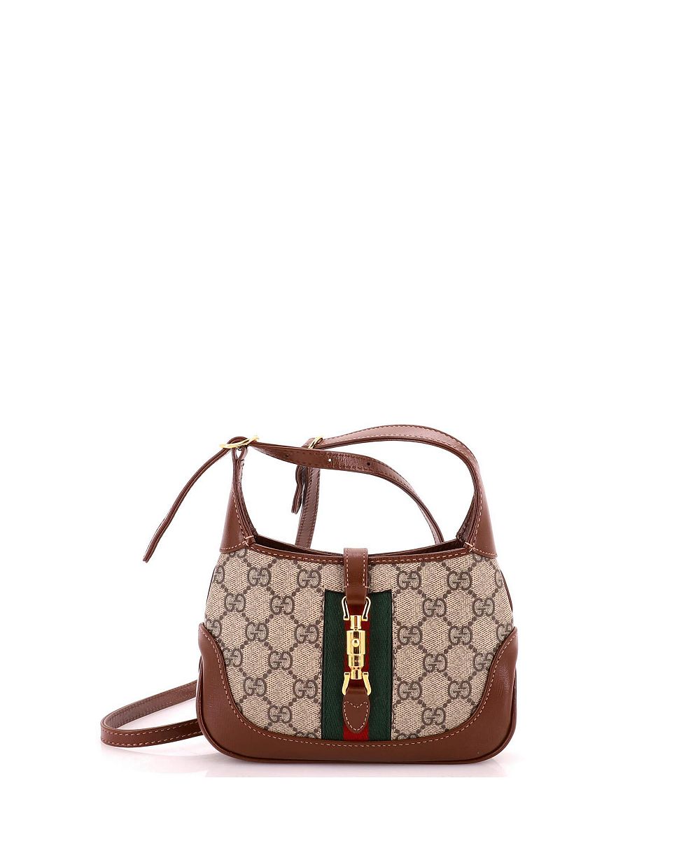 Pre-Owned Gucci Mini Jackie 1961 хобо из лакированной ткани GG